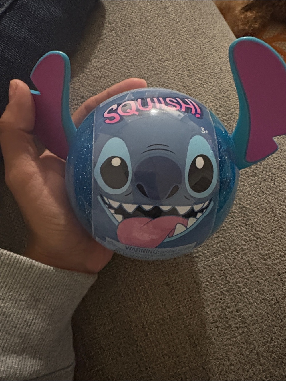 Blue Stitch Character Squeeze Ball Plush Toy
